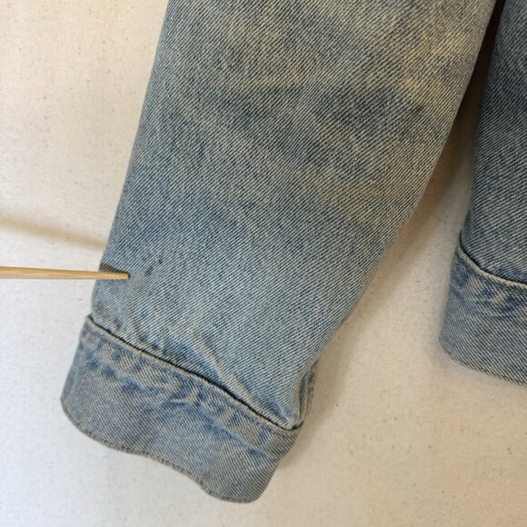 Levis 80’s Vintage 75504-0212 Denim Trucker Jacket Size Large Dragon Embroidery - Picture 10 of 14